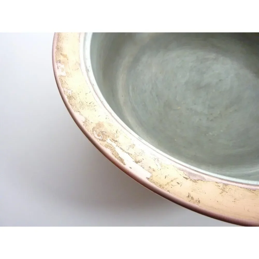 Vintage Copper Tin Lined Sauté Frying Pan Cookware Unbranded 10 Inch No Lid
